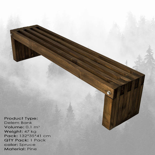 Panca in legno Delem Media Noce