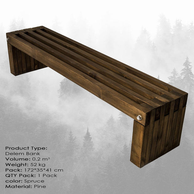 Panca in legno Delem Noce