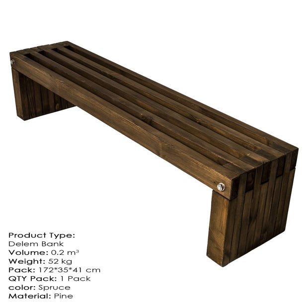 Panca in legno Delem Noce (3)