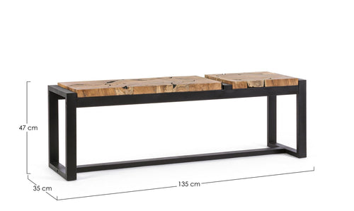 Bizzotto Panca in legno Elwood Naturale