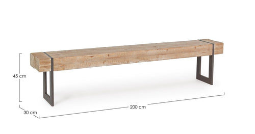 Bizzotto Panca in legno Garrett Naturale