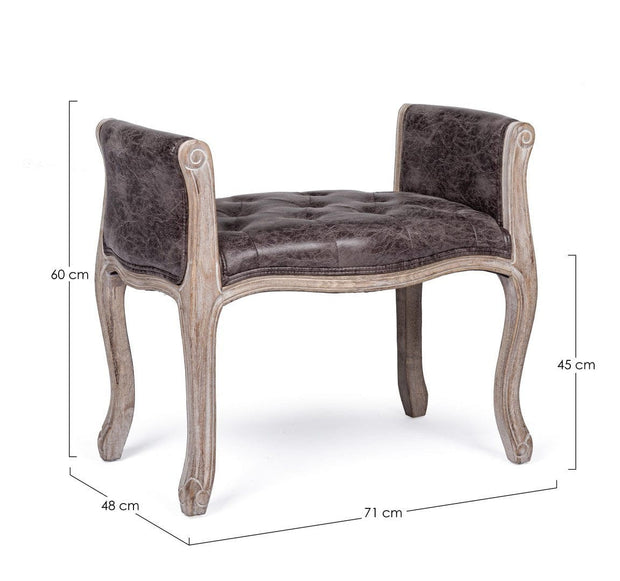 Bizzotto Panca in tessuto Diva Marrone