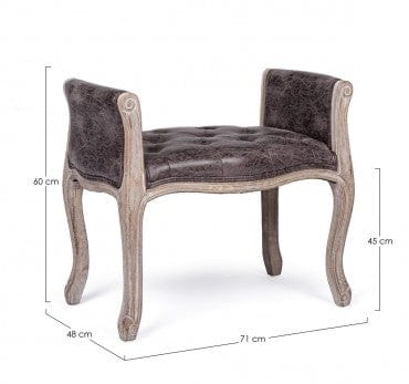 Bizzotto Panca in tessuto Diva Marrone