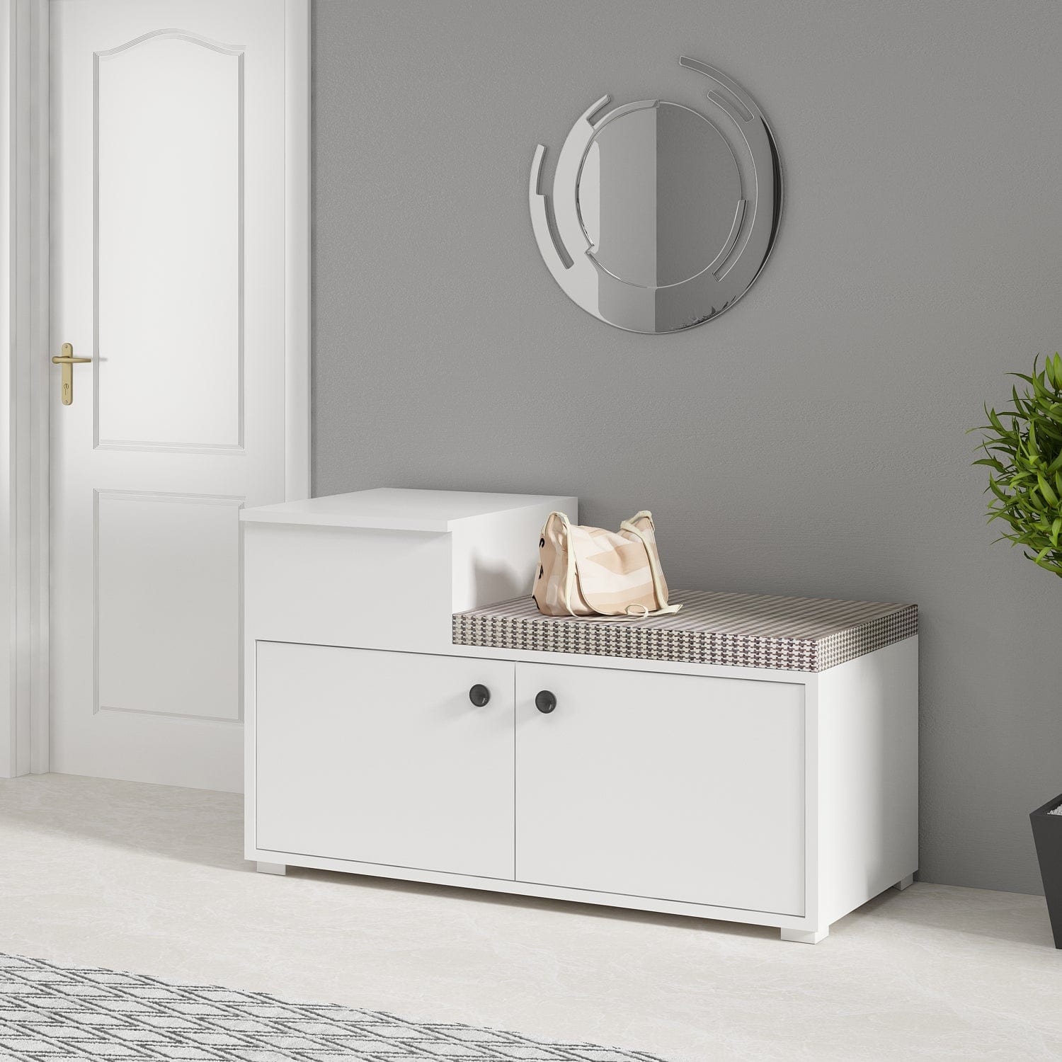 Oyo Panca in tessuto Elegant Bianco