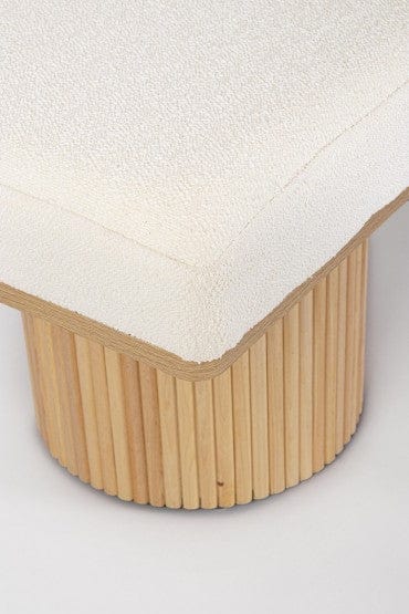 Bizzotto Panca in tessuto Floriana Bianco