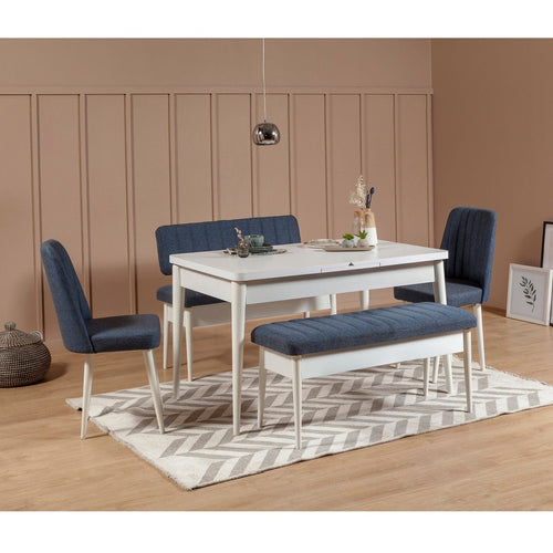 Panca in tessuto Vina 1048 Blu (1)