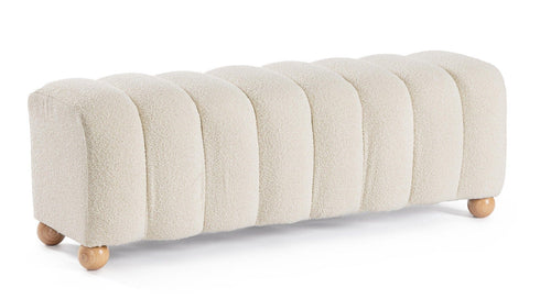 Bizzotto Panca in tessuto Zora Bianco