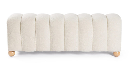 Bizzotto Panca in tessuto Zora Bianco