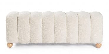 Bizzotto Panca in tessuto Zora Bianco