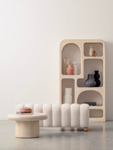 Bizzotto Panca in tessuto Zora Bianco
