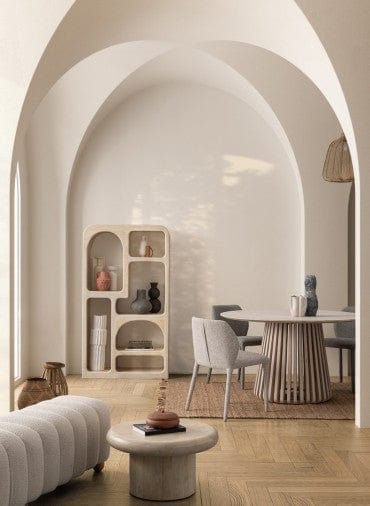 Bizzotto Panca in tessuto Zora Bianco
