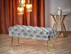 Halmar Panca in velluto Athena Grigio