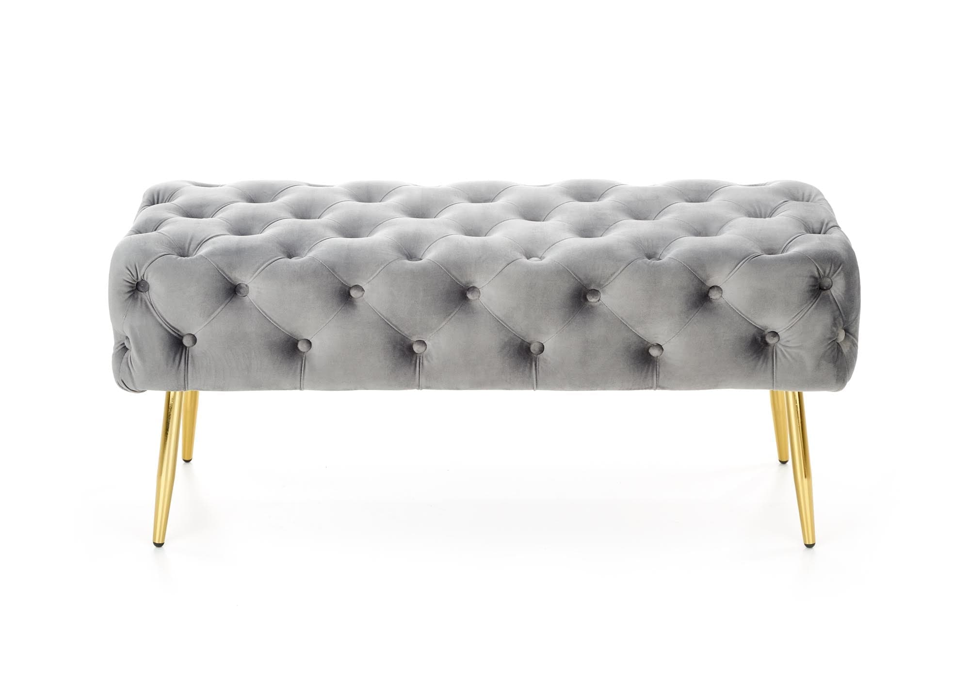 Halmar Panca in velluto Athena Grigio