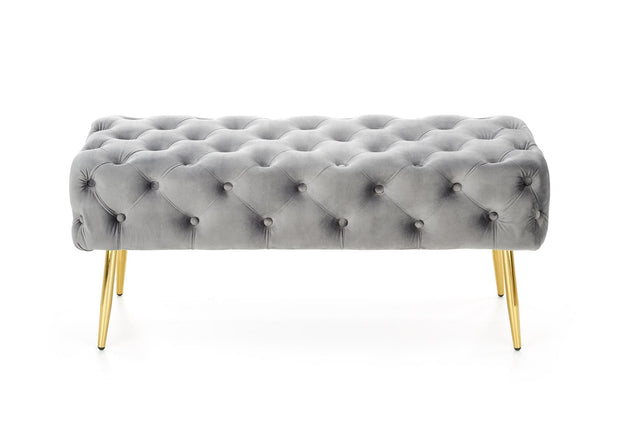 Halmar Panca in velluto Athena Grigio
