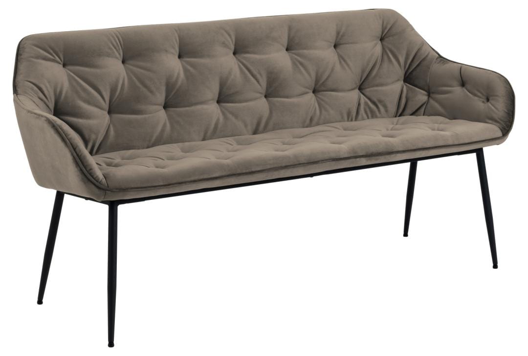 Actona Panca in velluto Brooke Beige