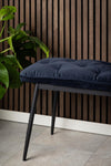 Actona Panca in velluto Brooke Blu