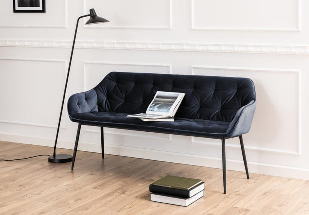 Actona Panca in velluto Brooke Blu