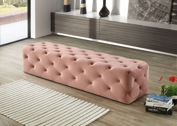 Panca in velluto Casia L Rosa
