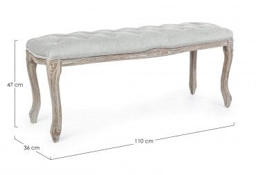Bizzotto Panca in velluto Mathilde Grigio
