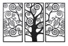 Pannello Albero Della Vita Black Set 3Pz cm 165x2x110 (55x2x110Singolo)