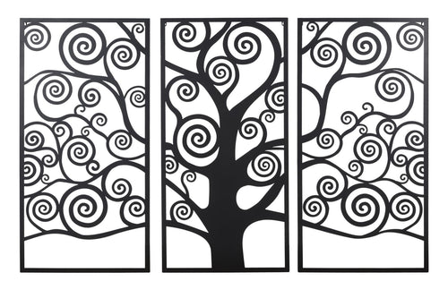 Pannello Albero Della Vita Black Set 3Pz cm 165x2x110 (55x2x110Singolo)