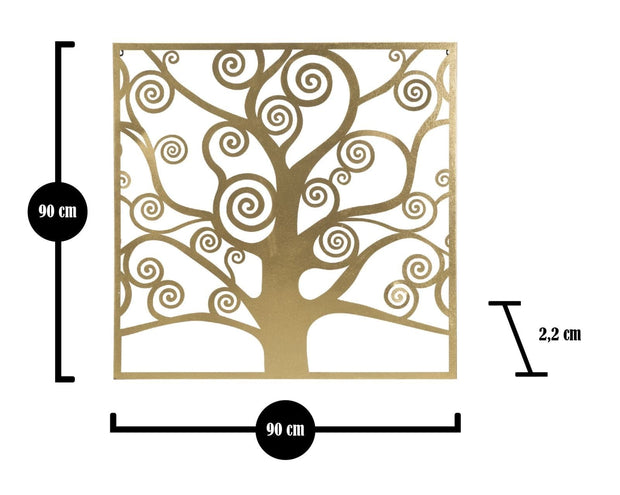 Pannello Albero Della Vita Gold cm 90x2,2x90 (5)