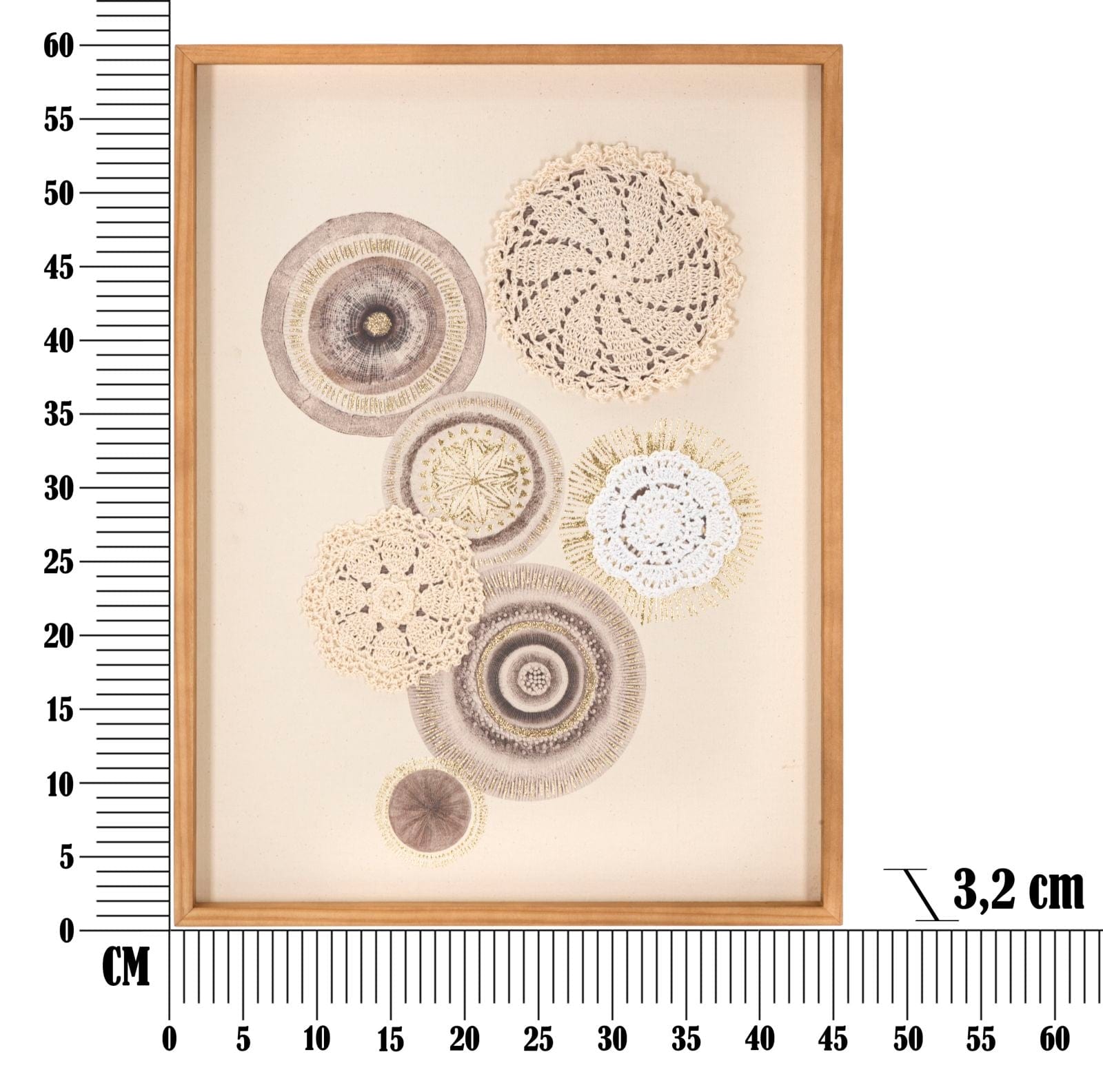 Pannello C/Cornice Circly C/Inserti cm 45x3,2x60 (6)