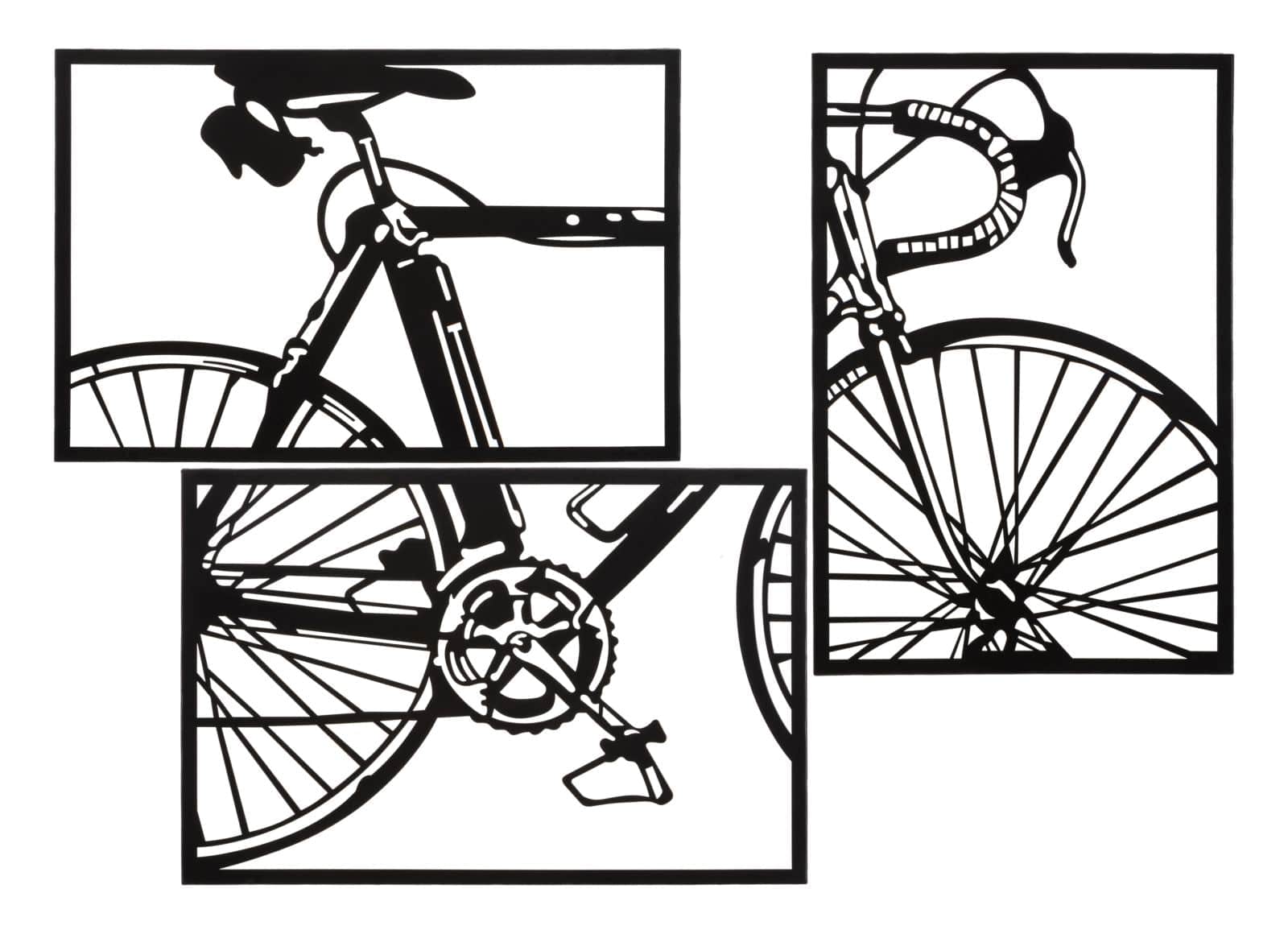 Pannello Da Muro Bike Set 3Pz cm 40x1,3x60 (Singolo Pz)