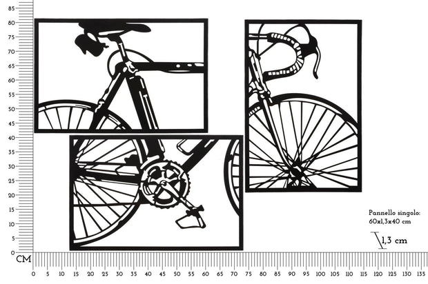 Pannello Da Muro Bike Set 3Pz cm 40x1,3x60 (Singolo Pz) (5)