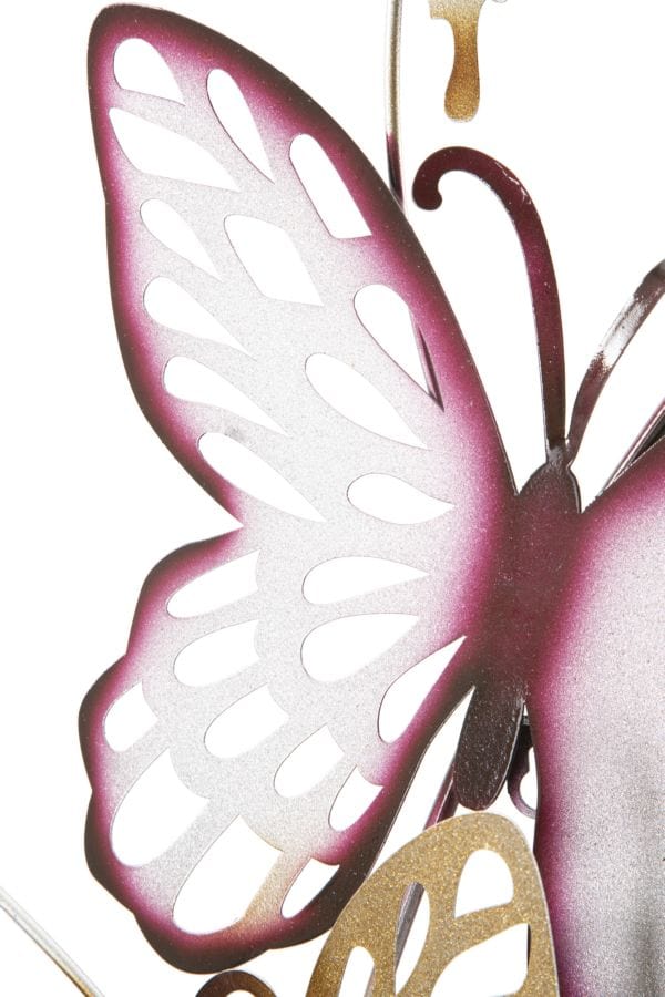 Pannello Da Muro Butterflies Oro/Bordeaux C cm 59,5x4x111,5 (3)