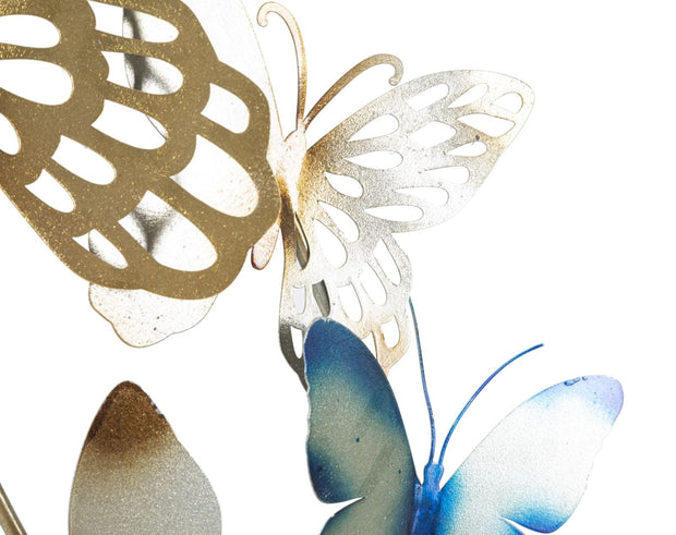 Pannello Da Muro Butterflies Oro/Celeste C cm 59,5x4x111,5 (3)