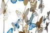 Pannello Da Muro Butterflies Oro/Celeste cm 132x3,5x95,5 (3)