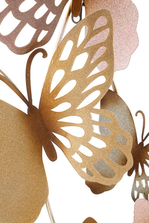Pannello Da Muro Butterflies Oro/Rosa C cm 59,5x4x111,5 (1)