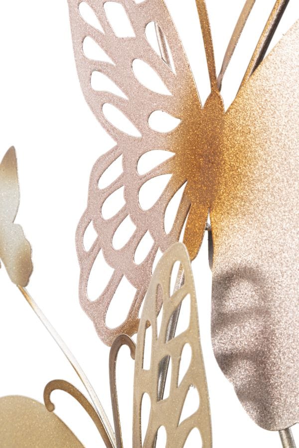 Pannello Da Muro Butterflies Oro/Rosa C cm 59,5x4x111,5 (3)