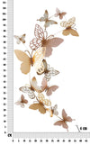 Pannello Da Muro Butterflies Oro/Rosa C cm 59,5x4x111,5 (5)