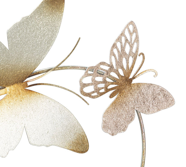 Pannello Da Muro Butterflies Oro/Rosa cm 132x3,5x95,5 (5)
