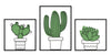 Pannello Da Muro Cactus Set 3Pz 33x1,3x46,5-33x1,3x33