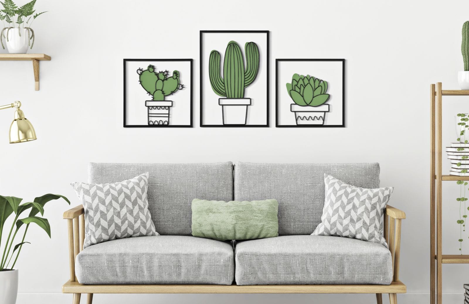 Pannello Da Muro Cactus Set 3Pz 33x1,3x46,5-33x1,3x33 (4)