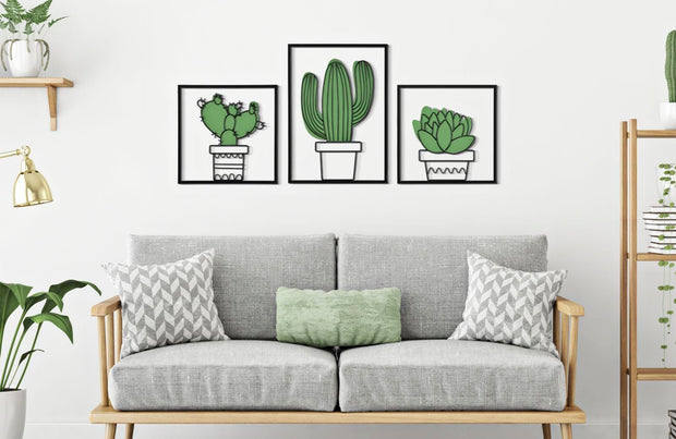 Pannello Da Muro Cactus Set 3Pz 33x1,3x46,5-33x1,3x33 (4)