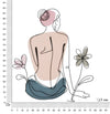 Pannello Da Muro Lady W/Flower cm 80x1,3x90 (5)