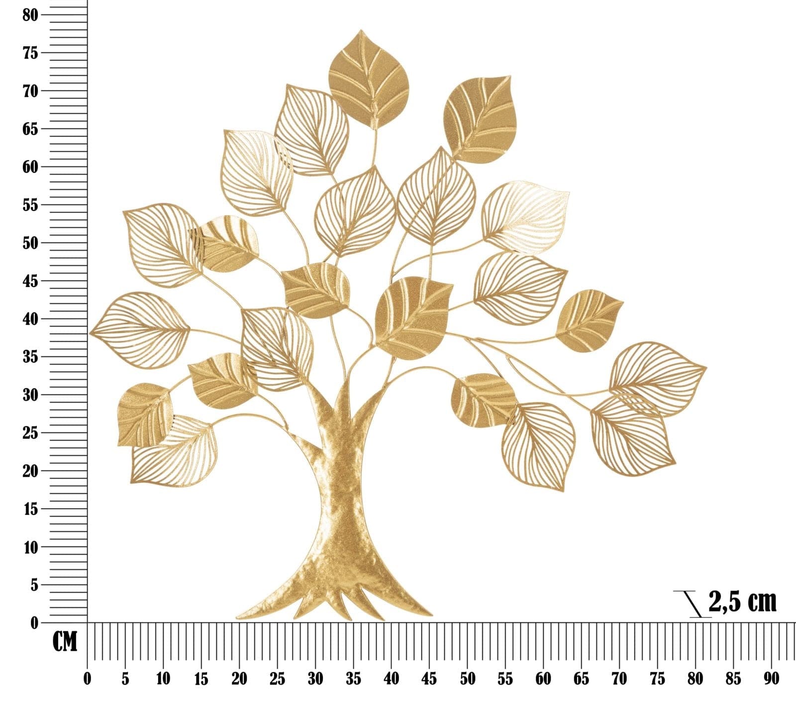 Pannello In Ferro Albero Goldy cm 81x2,5x78 (5)