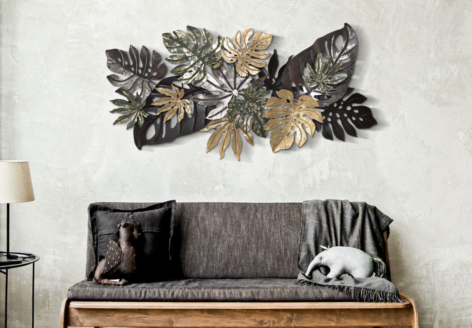 Pannello In Ferro Antique Leaf cm 133x10x67 (4)