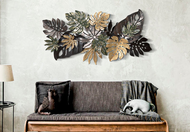 Pannello In Ferro Antique Leaf cm 133x10x67 (4)