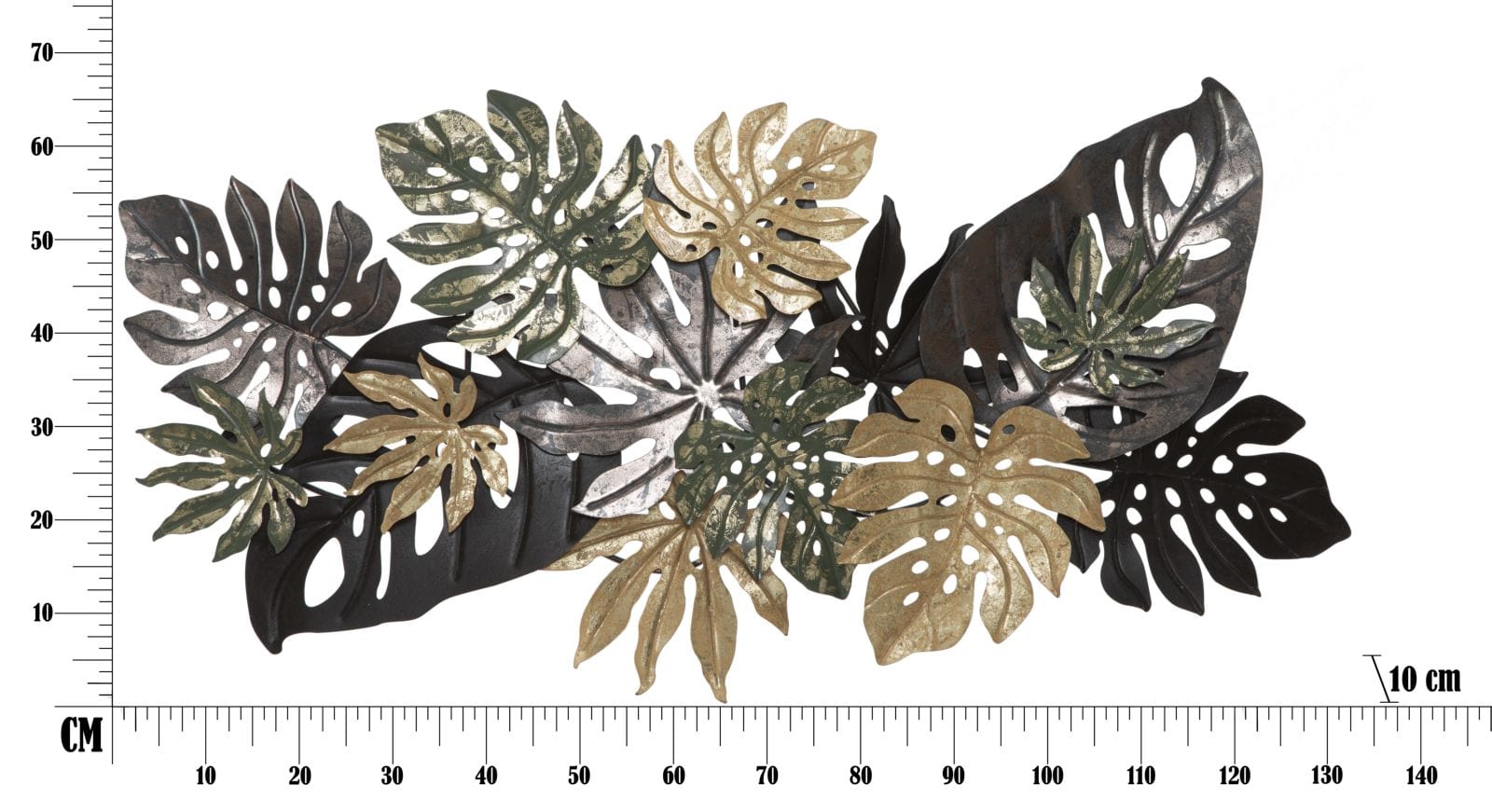 Pannello In Ferro Antique Leaf cm 133x10x67 (5)