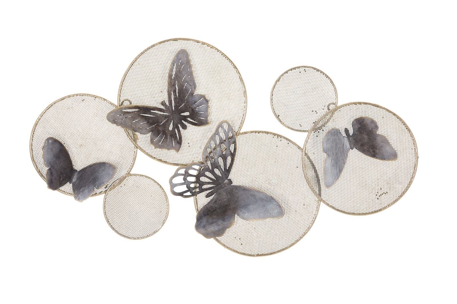 Pannello In Ferro Butterfly Dark cm 66x5x38