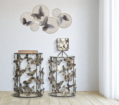Pannello In Ferro Butterfly Dark cm 66x5x38 (1)