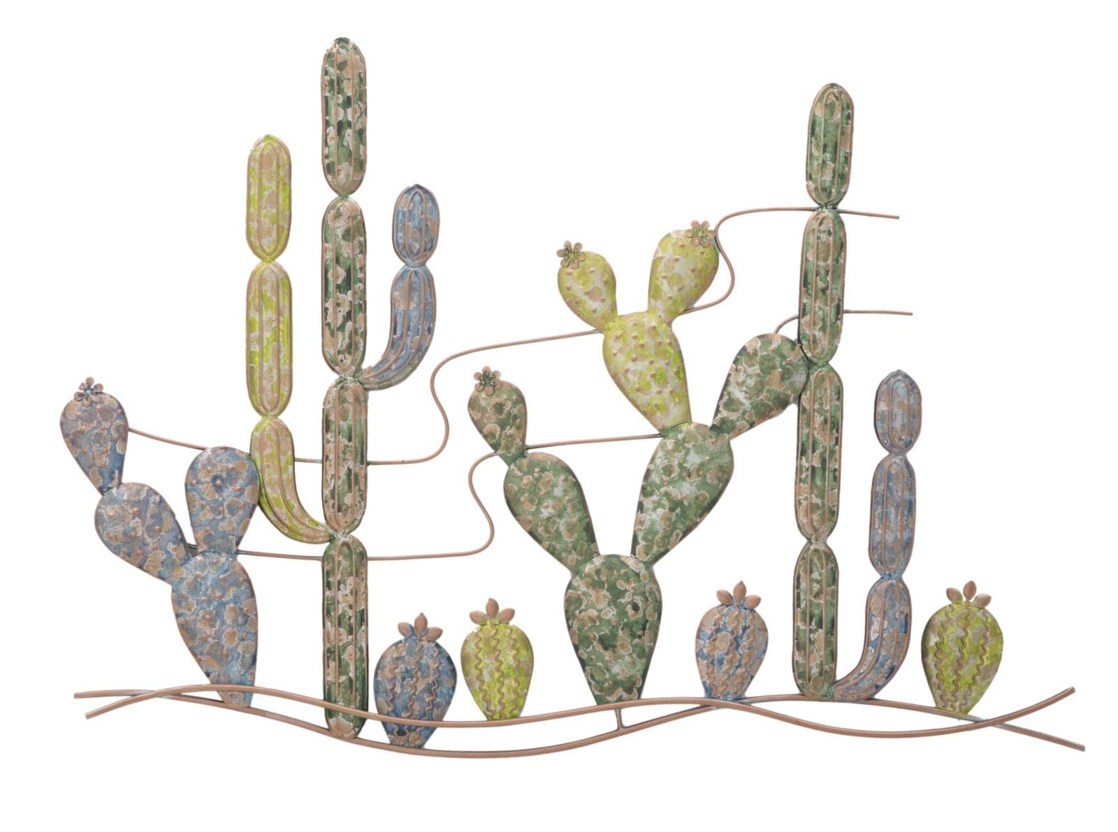 Pannello In Ferro Cactus -B- cm 90x2,5x64