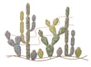 Pannello In Ferro Cactus -B- cm 90x2,5x64