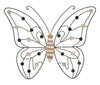 Pannello In Ferro E Legno Butterfly cm 39,5x1,5x33,5