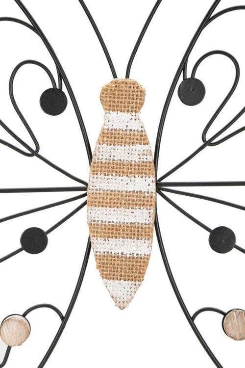 Pannello In Ferro E Legno Butterfly cm 39,5x1,5x33,5 (1)